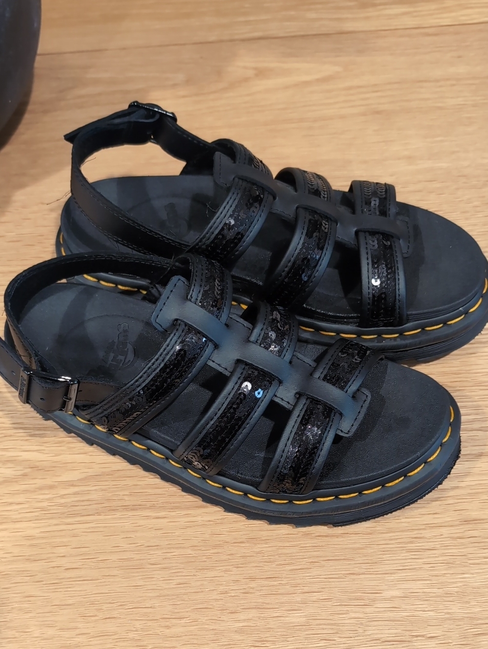 Dr Martens Yelena Sequin Sandals - Picture 3 of 5